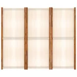 fehér 3 paneles térelválasztó 210 x 180 cm