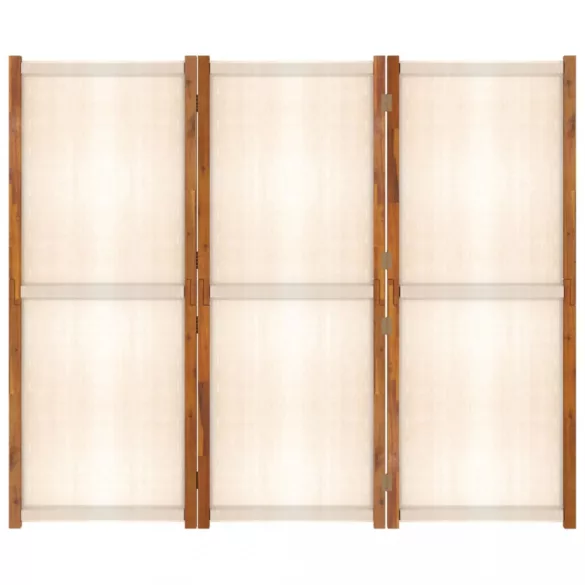 fehér 3 paneles térelválasztó 210 x 180 cm
