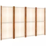 fehér 4 paneles térelválasztó 280x180 cm