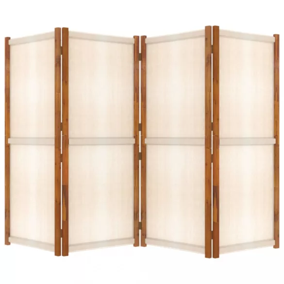 fehér 4 paneles térelválasztó 280x180 cm