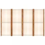 fehér 4 paneles térelválasztó 280x180 cm