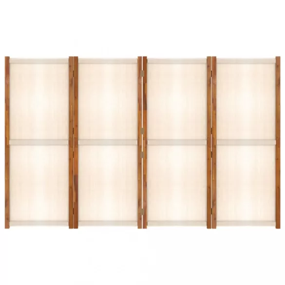 fehér 4 paneles térelválasztó 280x180 cm