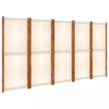 fehér 5 paneles térelválasztó 350x180 cm