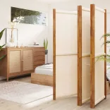 fehér 5 paneles térelválasztó 350x180 cm