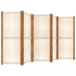 fehér 5 paneles térelválasztó 350x180 cm
