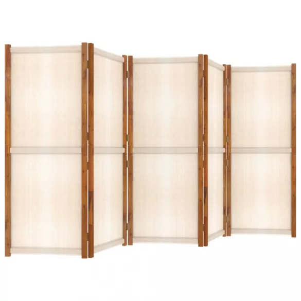 fehér 5 paneles térelválasztó 350x180 cm
