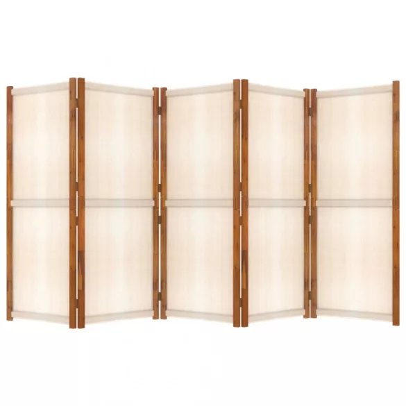 fehér 5 paneles térelválasztó 350x180 cm