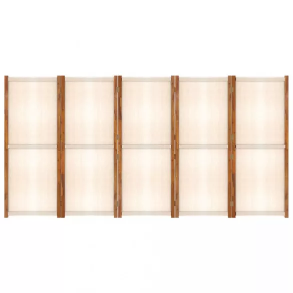 fehér 5 paneles térelválasztó 350x180 cm