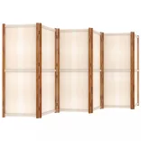 fehér 6 paneles térelválasztó 420x180 cm