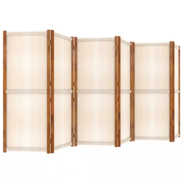fehér 6 paneles térelválasztó 420x180 cm