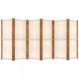 fehér 6 paneles térelválasztó 420x180 cm