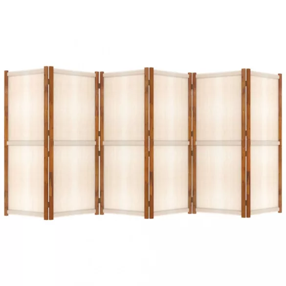 fehér 6 paneles térelválasztó 420x180 cm