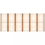 fehér 6 paneles térelválasztó 420x180 cm