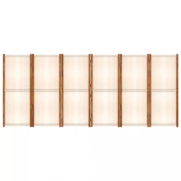 fehér 6 paneles térelválasztó 420x180 cm