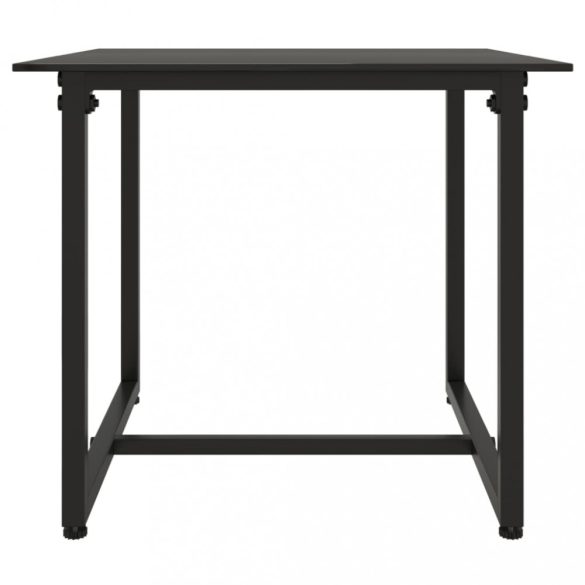 3 részes fekete polyrattan kerti ülőgarnitúra párnákkal