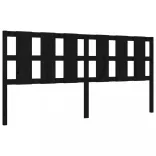 fekete tömör fa ágykeret fejtámlával 200 x 200 cm