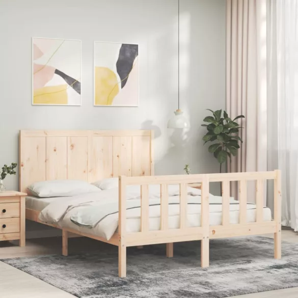 tömör fenyőfa ágy matrac nélkül 140 x 200 cm