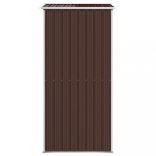 sötétbarna horganyzott acél kerti fészer 192x108x223 cm