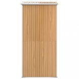 világosbarna horganyzott acél kerti fészer 192x108x223 cm