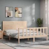 tömör fenyőfa ágy matrac nélkül 160 x 200 cm