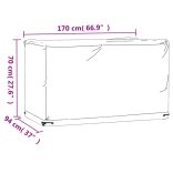 téglalap alakú kerti bútorhuzat 8 fűzőlyukkal 170 x 94 x 70 cm