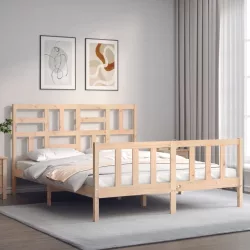 tömör fenyőfa ágy matrac nélkül 160 x 200 cm