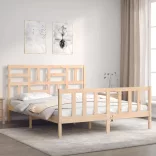tömör fenyőfa ágy matrac nélkül 160 x 200 cm
