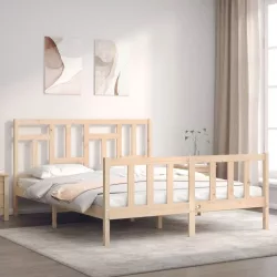 tömör fenyőfa ágy matrac nélkül 160 x 200 cm