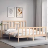 tömör fenyőfa ágy matrac nélkül 160 x 200 cm