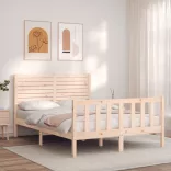 tömör fenyőfa ágy matrac nélkül 140 x 200 cm