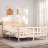 tömör fenyőfa ágy matrac nélkül 160 x 200 cm