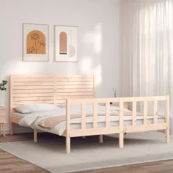 tömör fenyőfa ágy matrac nélkül 160 x 200 cm