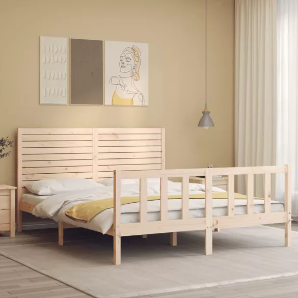 tömör fenyőfa ágy matrac nélkül 160 x 200 cm
