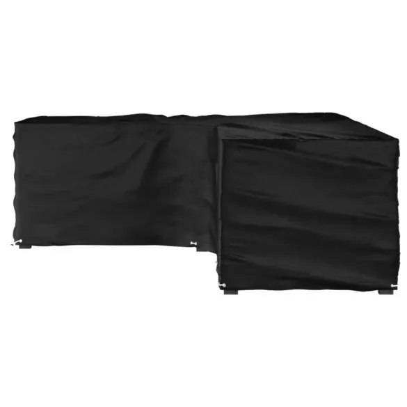 L-alakú kerti bútorhuzat 18 fűzőlyukkal 220 x 285 x 80 cm