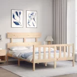 tömör fenyőfa ágy matrac nélkül 140 x 200 cm