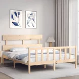 tömör fenyőfa ágy matrac nélkül 160 x 200 cm