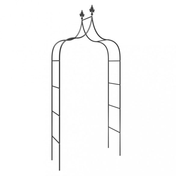 2 db fekete acél kerti boltív 120 x 38 x 260 cm