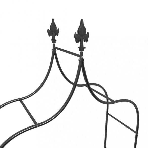 2 db fekete acél kerti boltív 120 x 38 x 260 cm