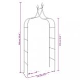 2 db fekete acél kerti boltív 120 x 38 x 260 cm