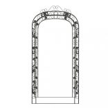 fekete acél kerti boltív 116 x 45 x 240 cm