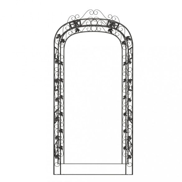 fekete acél kerti boltív 116 x 45 x 240 cm