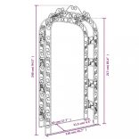 fekete acél kerti boltív 116 x 45 x 240 cm