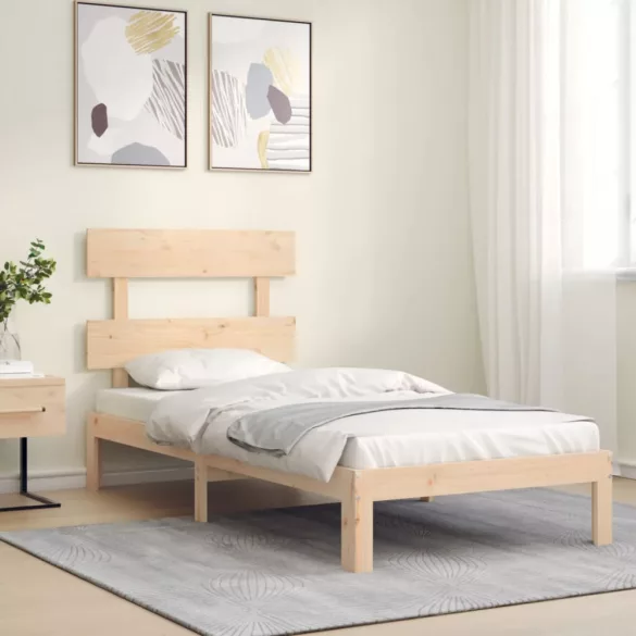 tömör fenyőfa ágy matrac nélkül 90 x 200 cm