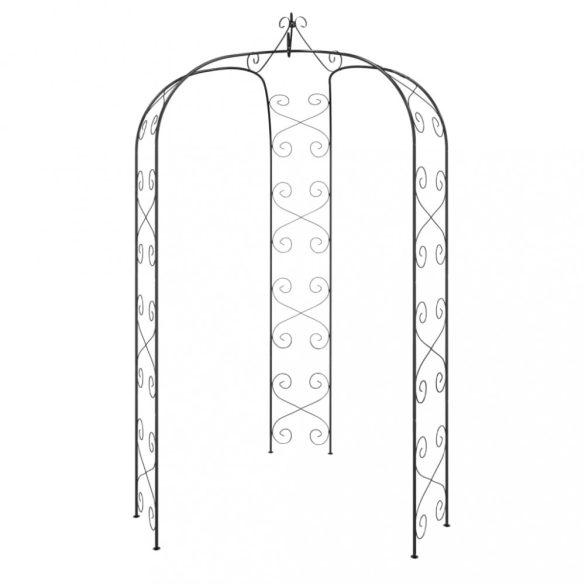 fekete acél kerti boltív Ø180 x 255 cm