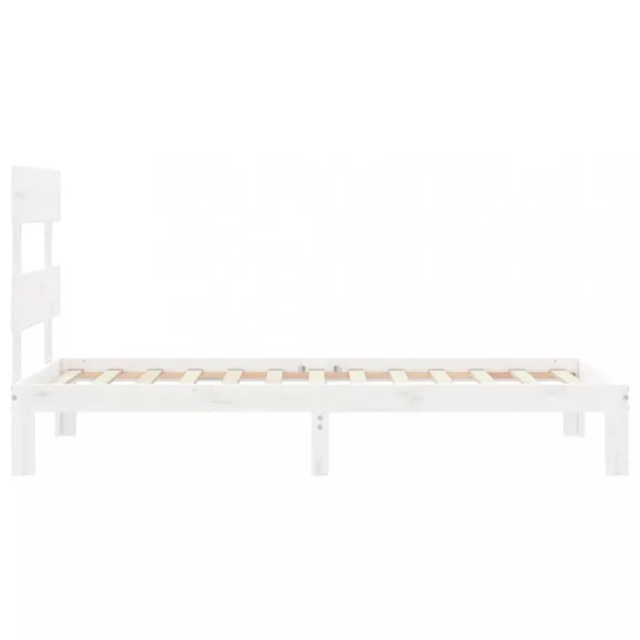 fehér tömör fenyőfa ágy matrac nélkül 100 x 200 cm