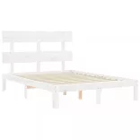 fehér tömör fenyőfa ágy matrac nélkül 120 x 200 cm
