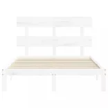 fehér tömör fenyőfa ágy matrac nélkül 120 x 200 cm