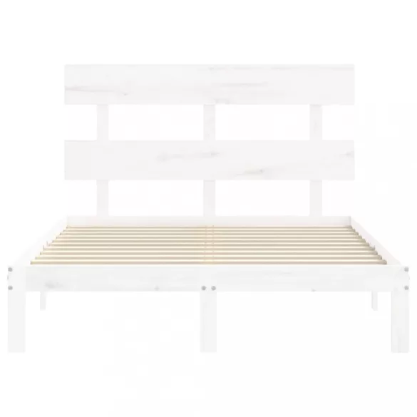 fehér tömör fenyőfa ágy matrac nélkül 120 x 200 cm