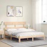 tömör fa ágykeret fejtámlával King Size