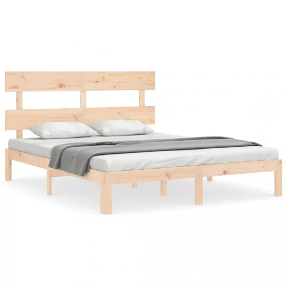 tömör fa ágykeret fejtámlával King Size